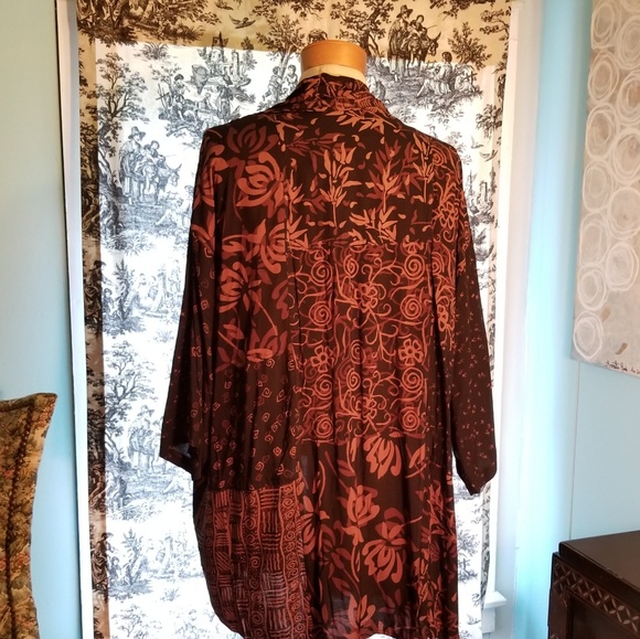 Lagenlook kimono shrug! Free size wearable art - Picture 2 of 8
